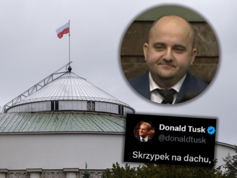 Donald Tusk komentuje niezwykłe osiągnięcie Mateckiego: Muzykujący na dachu