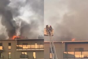 Gigantyczny pożar w poznańskim bloku. Trwa walka z żywiołem