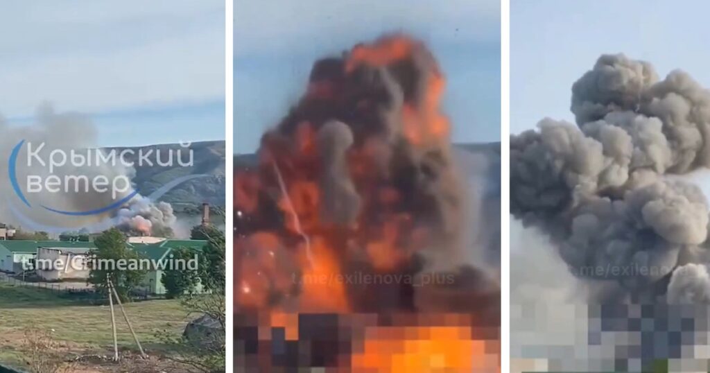 Ogromna eksplozja na Krymie – rosyjska baza wojskowa i magazyn amunicji w ogniu